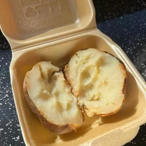 Plain baked potato